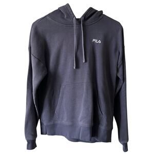 EUC Women's Gray Blue Fila Athletic Hoodie Sweatshirt sz S